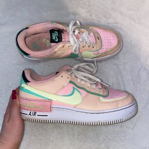 Nike women's Air force 1 low shadow Arctic punch Barely Volt sneakers size US10